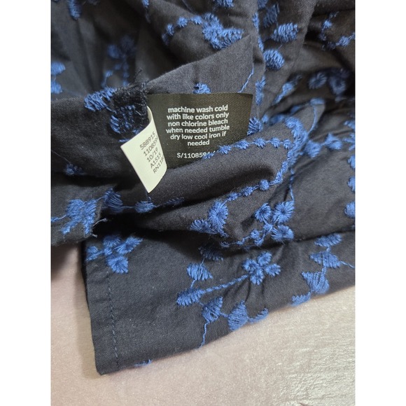 Lane Bryant 22/ 24 Black/Blue Whimsigoth  Embroidered Off- Shoulder Peasant Top. - Picture 7 of 9